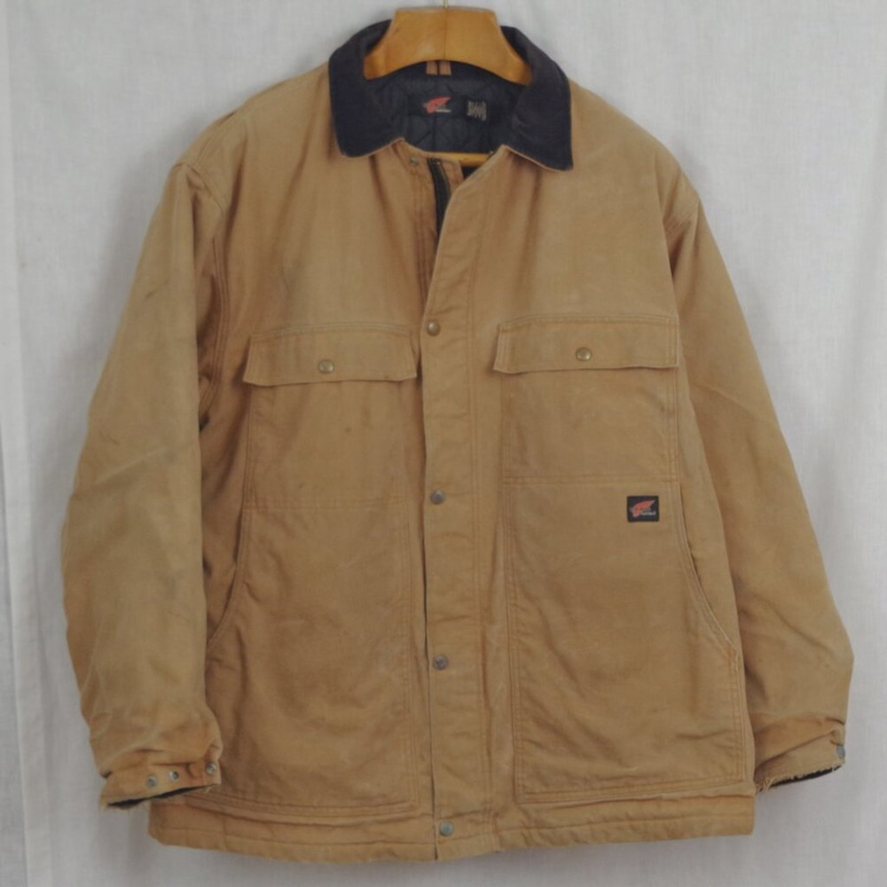 Red Wing (Shoes) Vintage USA Made Distressed Canvas Work Jacket. 2XL